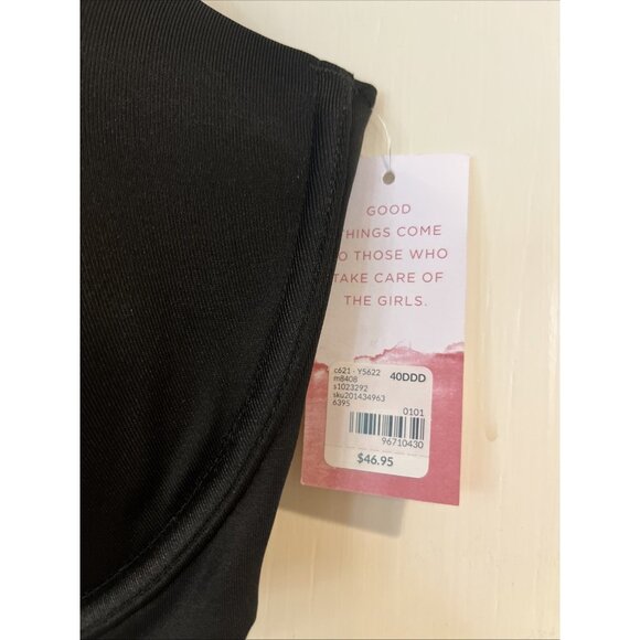 Cacique Womens STRAPLESS MULTIWAY BRA 40DDD Black Light Lined Smooth Wire NWT - Picture 2 of 6